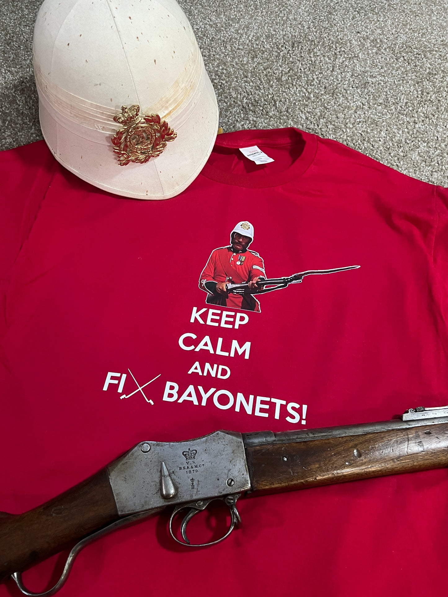 Keep Calm and Fix Bayonets! T Shirt T Shirts Redheaded T Shirts