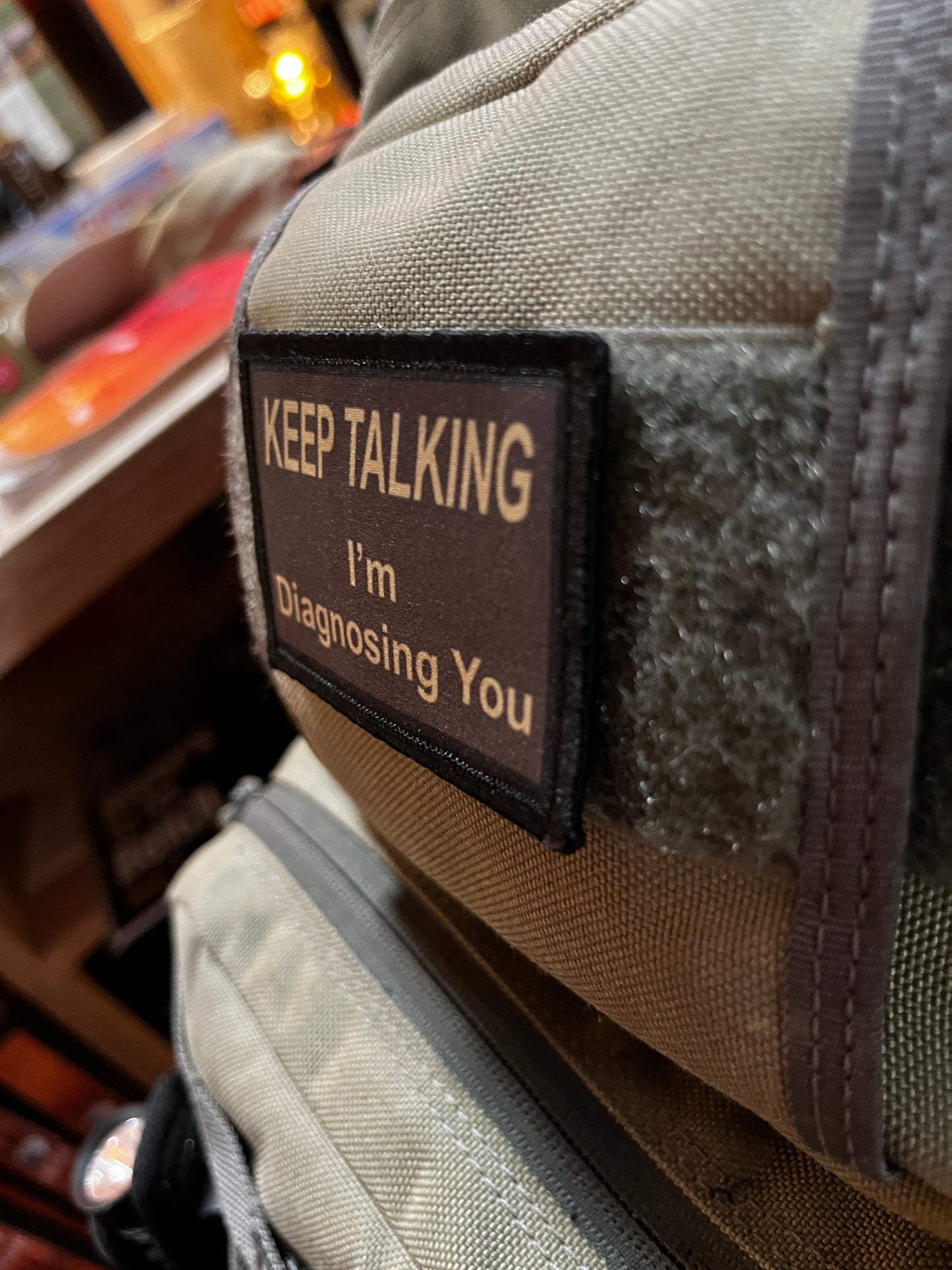 Keep Talking I'm Diagnosing You Morale Patch Morale Patches Redheaded T Shirts