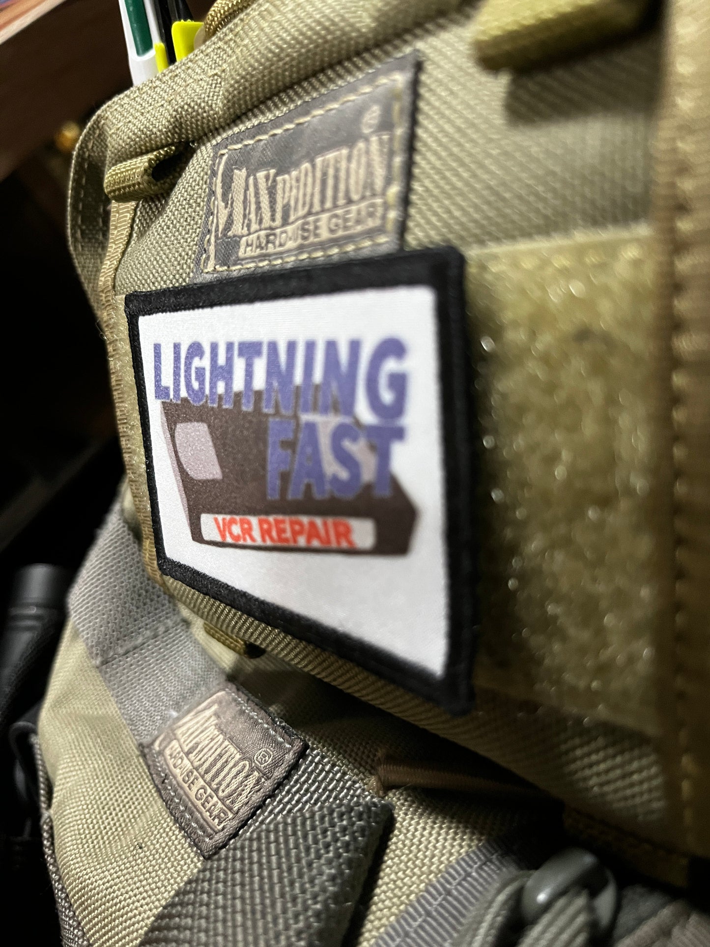 Lightning Fast VCR Repair Morale Patch Morale Patches Redheaded T Shirts