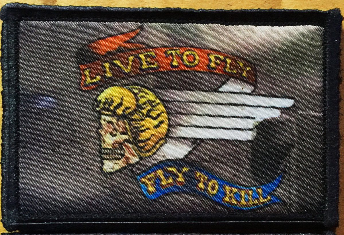Live to Fly' A10 Warthog Nose Art Morale Patch Morale Patches Redheaded T Shirts
