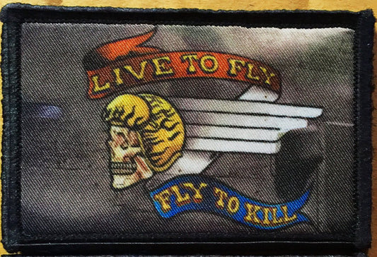 Live to Fly' A10 Warthog Nose Art Morale Patch Morale Patches Redheaded T Shirts