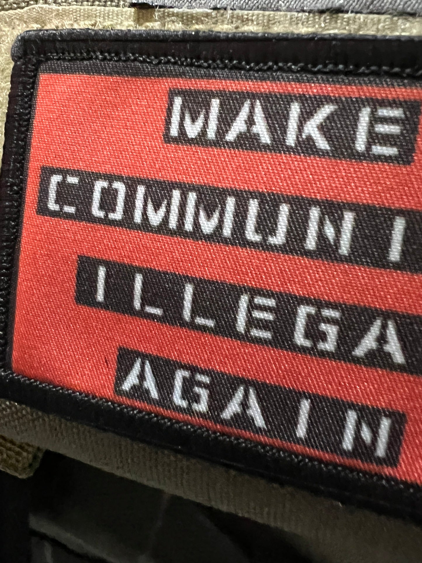Make Communism Illegal Again Morale Patch Morale Patches Redheaded T Shirts