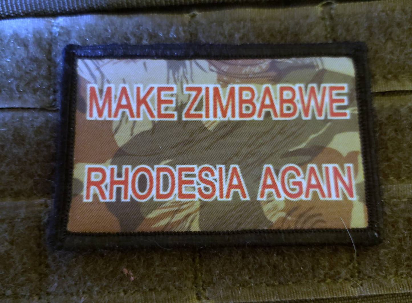 Make Zimbabwe Rhodesia Again Morale Patch Morale Patches Redheaded T Shirts