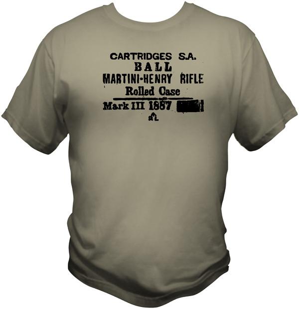 Martini Henry Ammo T Shirt T Shirts Redheaded T Shirts Small Sand