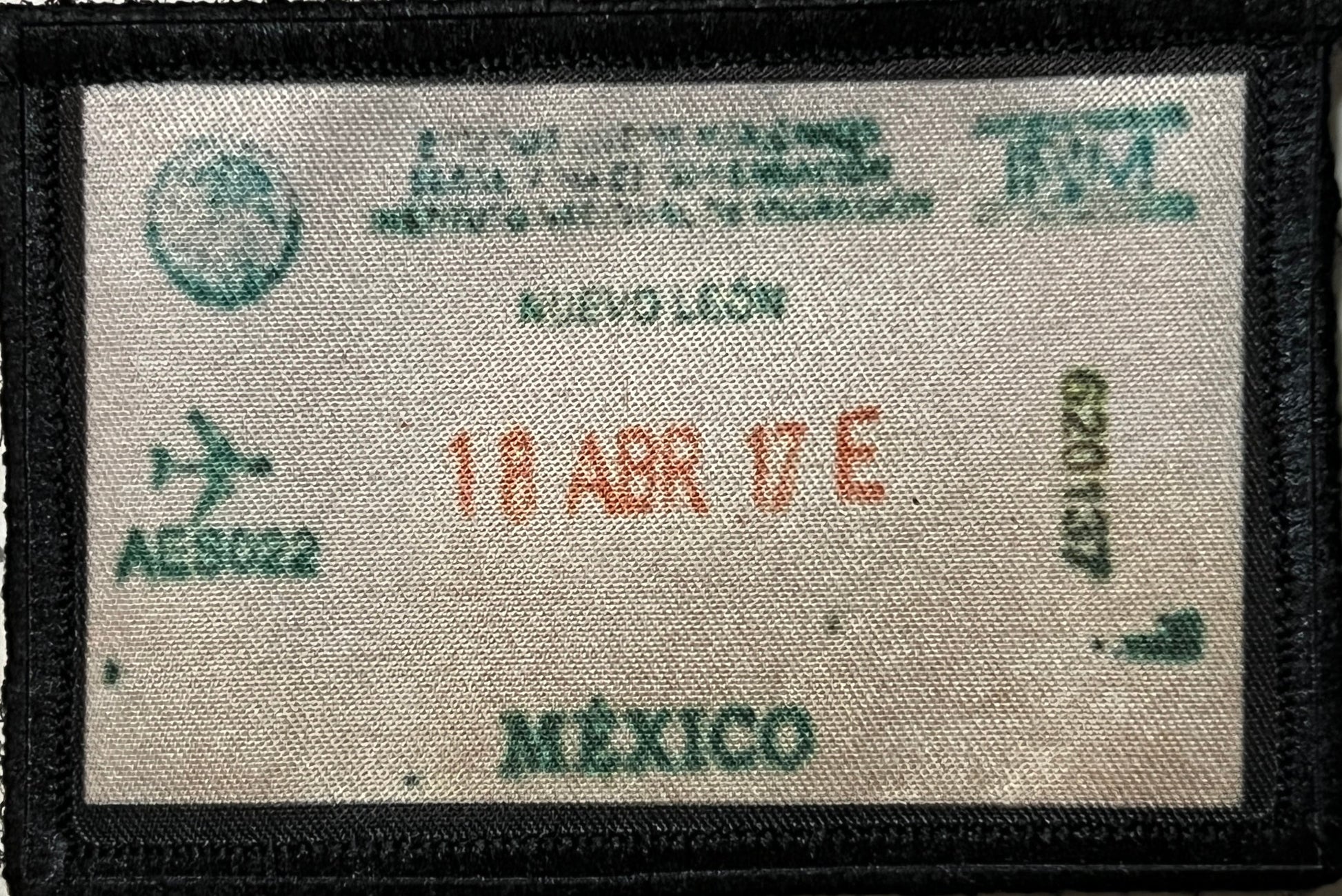 Mexico Passport Stamp Morale Patch 2x3" Morale Patches Redheaded T Shirts