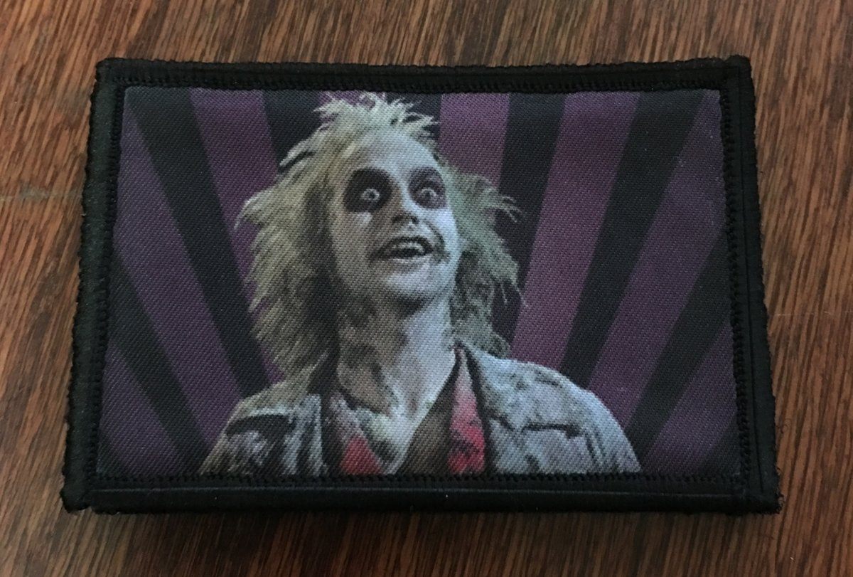 Michael Keaton BeetleJuice Morale Patch Morale Patches Redheaded T Shirts