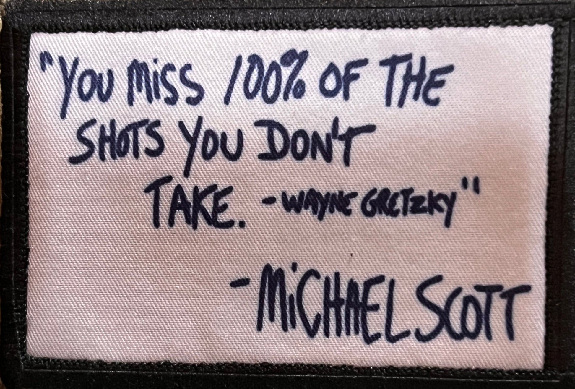 Michael Scott Gretzky Quote The Office Morale Patch Morale Patches Redheaded T Shirts