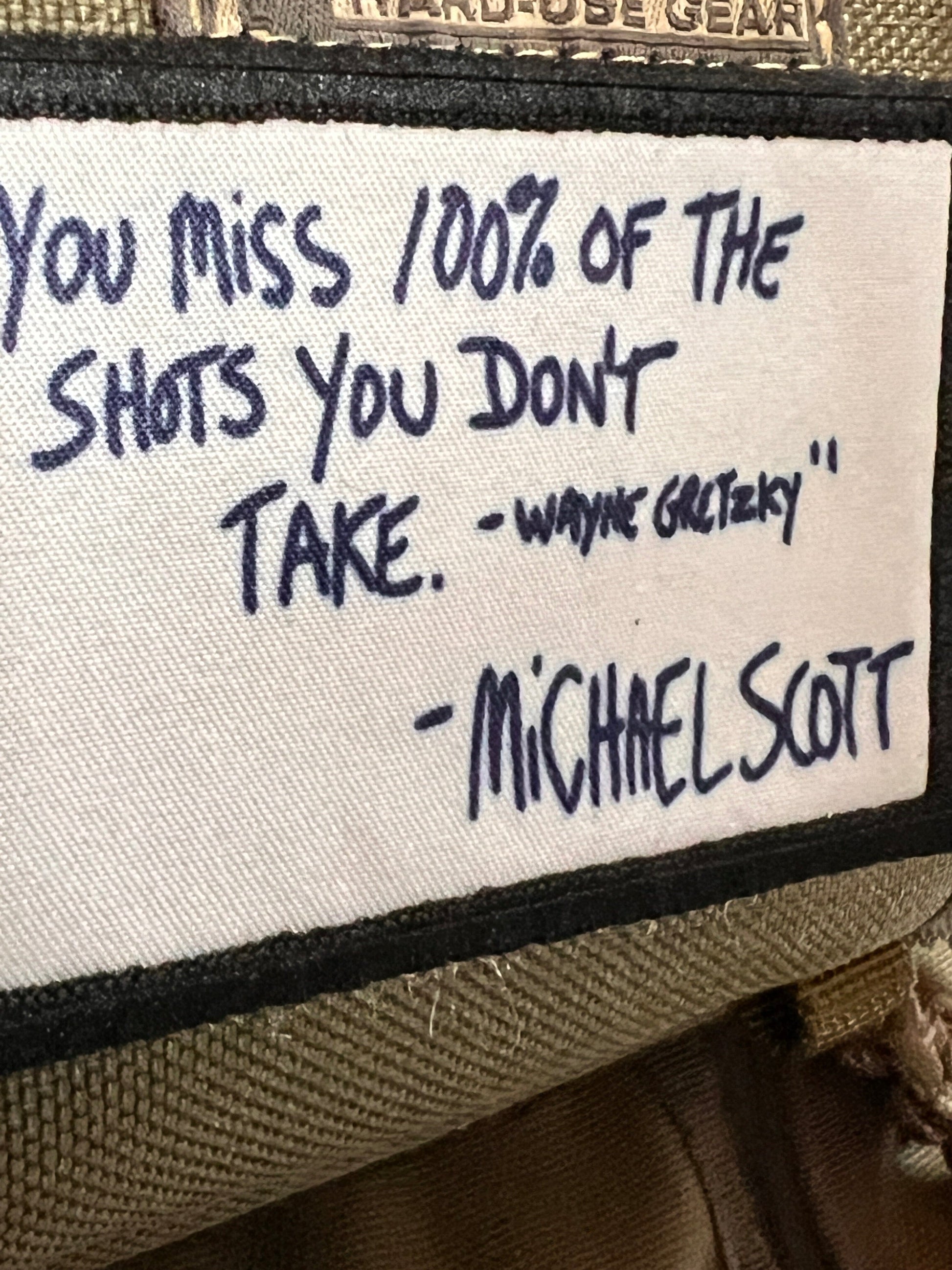 Michael Scott Gretzky Quote The Office Morale Patch Morale Patches Redheaded T Shirts