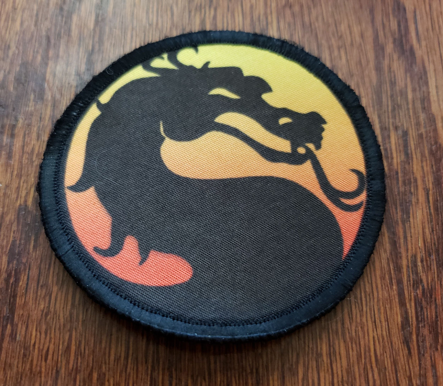 Mortal Kombat Logo 3" Circle Morale Patch Morale Patches Redheaded T Shirts