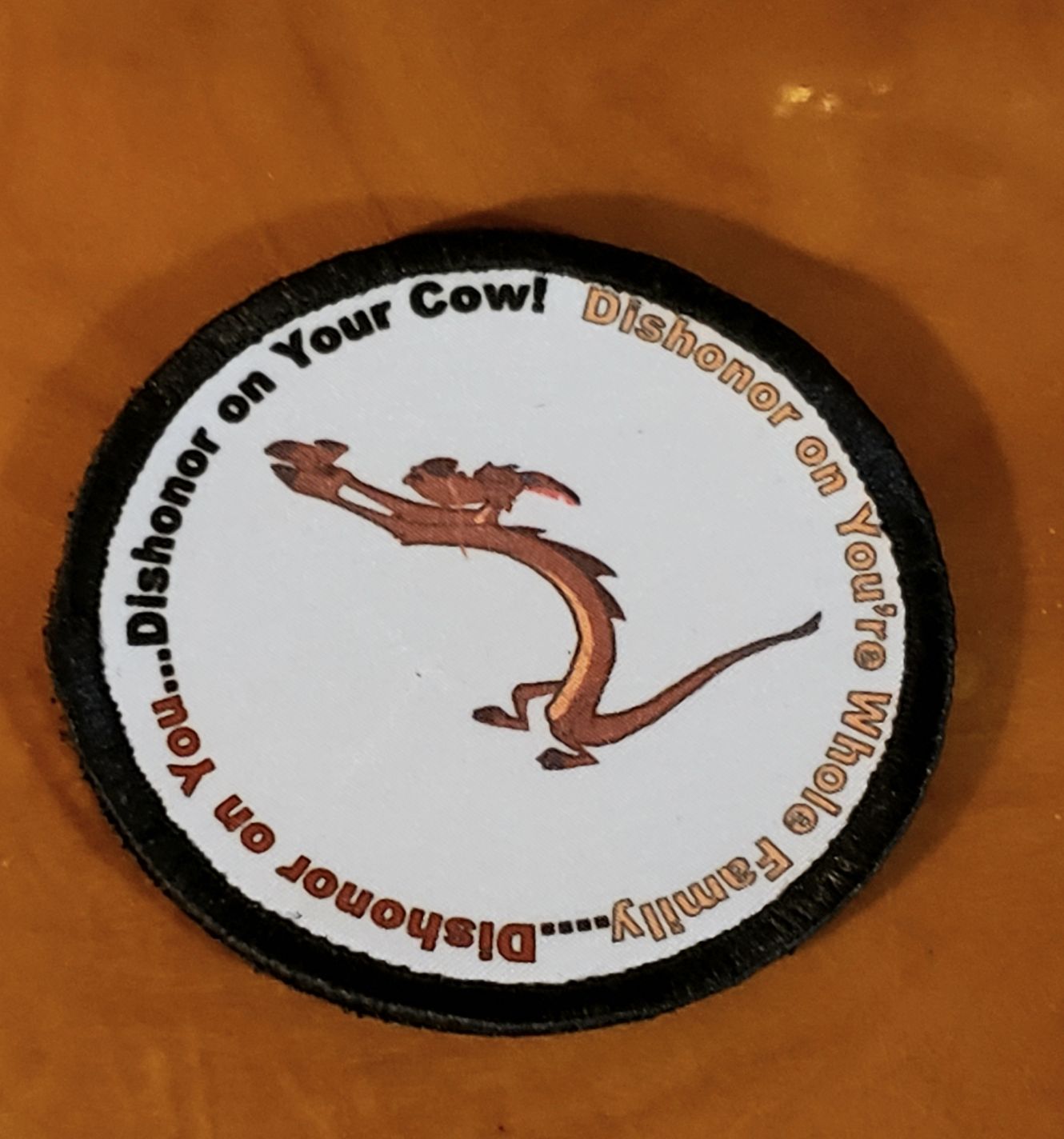 Mushu "Dishonor" Mulan Velcro Morale Patch Morale Patches Redheaded T Shirts