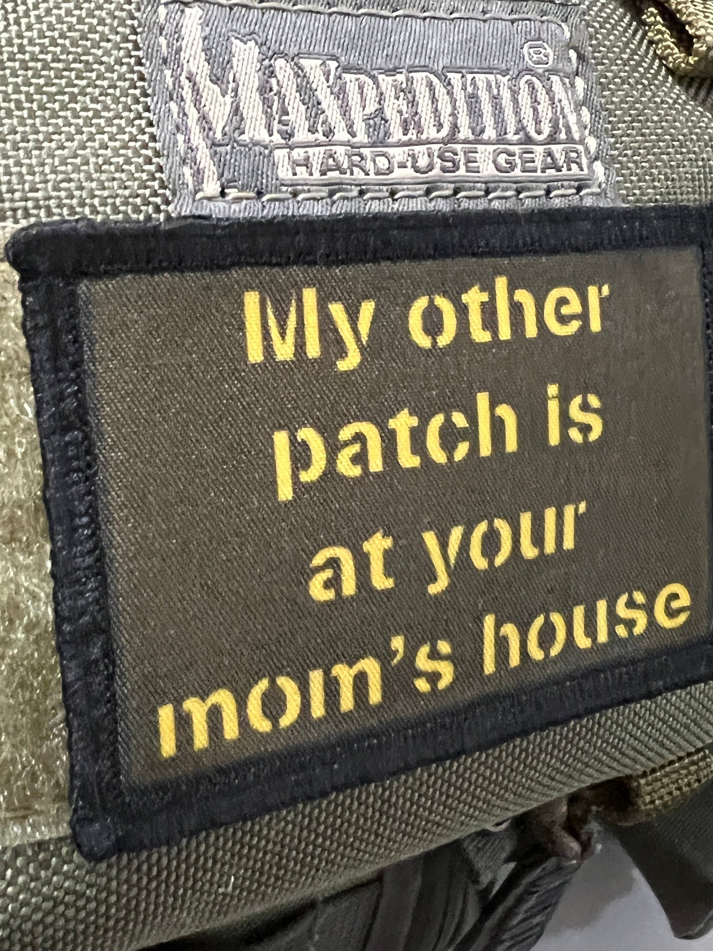 My Patch is at Your Mom's House Morale Patch Morale Patches Redheaded T Shirts