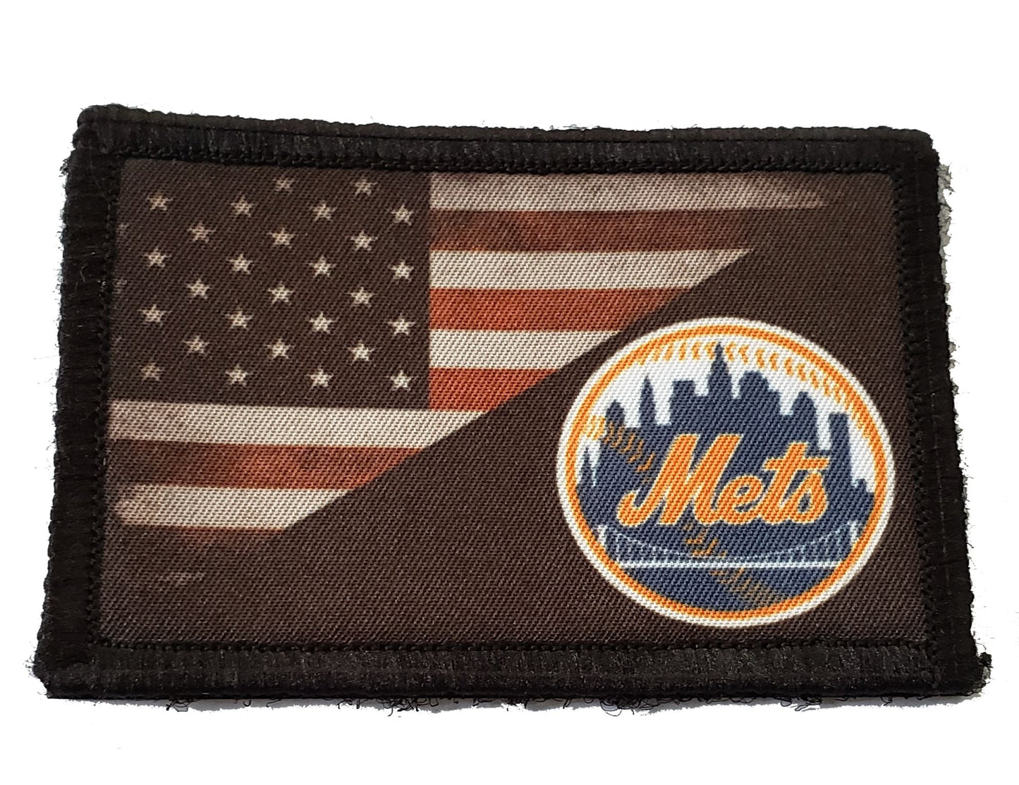 New York Mets USA Flag Morale Patch Morale Patches Redheaded T Shirts