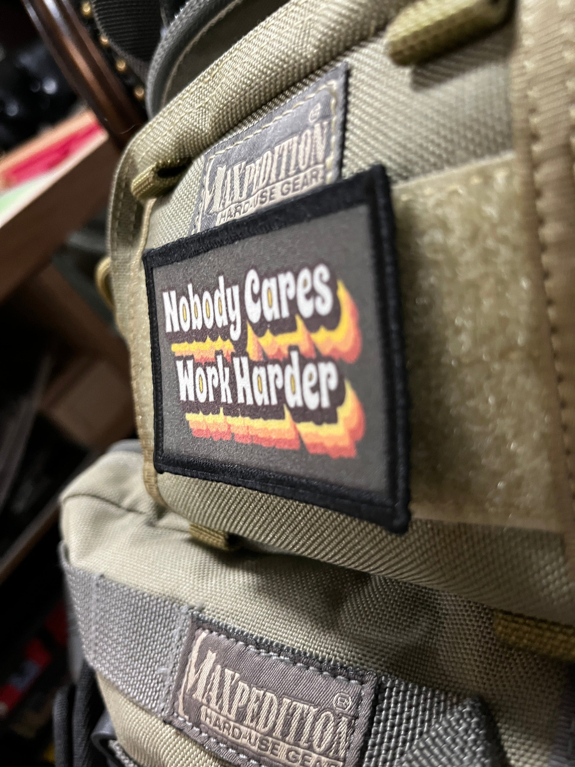 Nobody Cares Work Harder Morale Patch Morale Patches Redheaded T Shirts