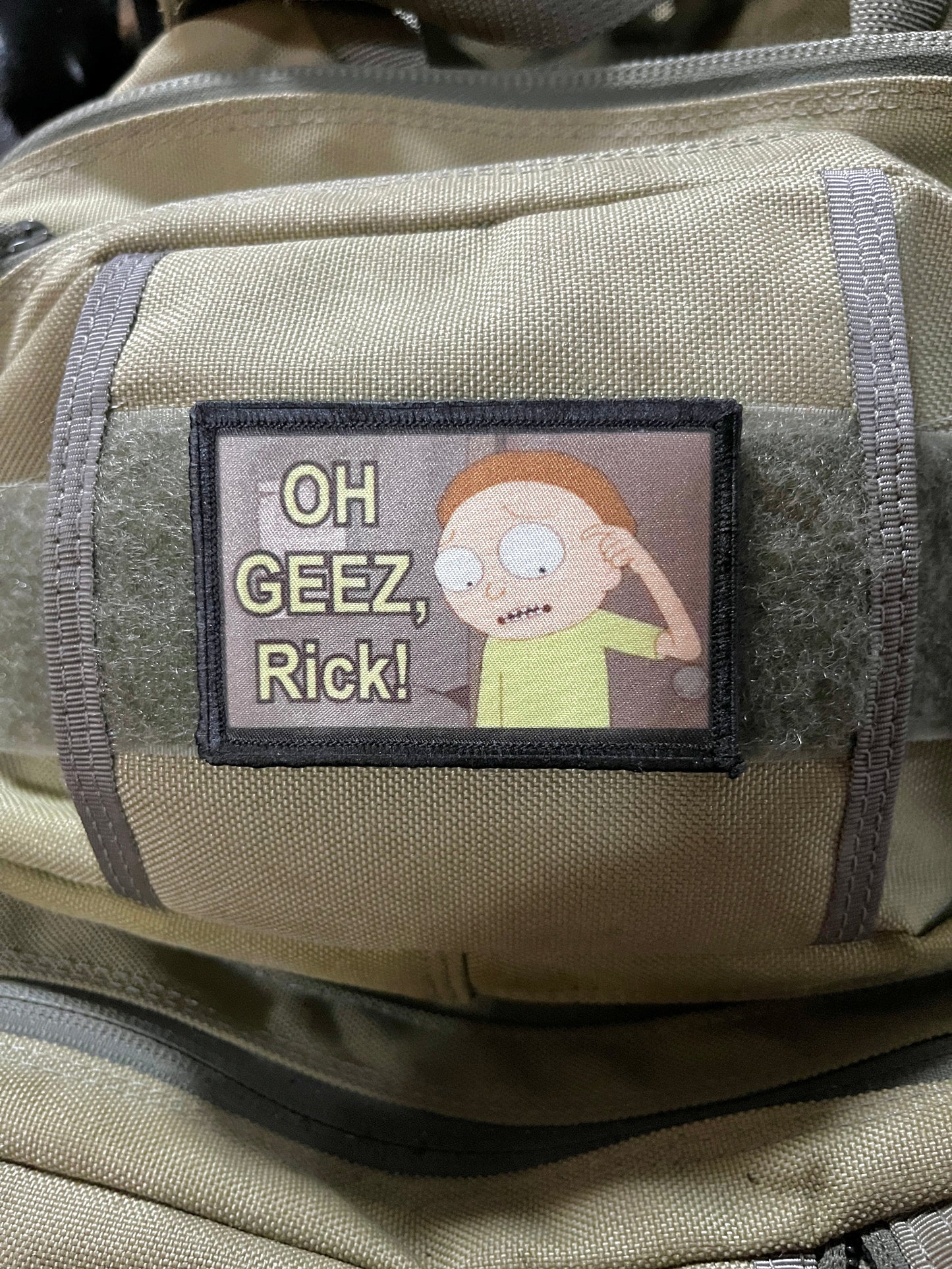 Oh Geez Rick! Rick and Morty Morale Patch Morale Patches Redheaded T Shirts