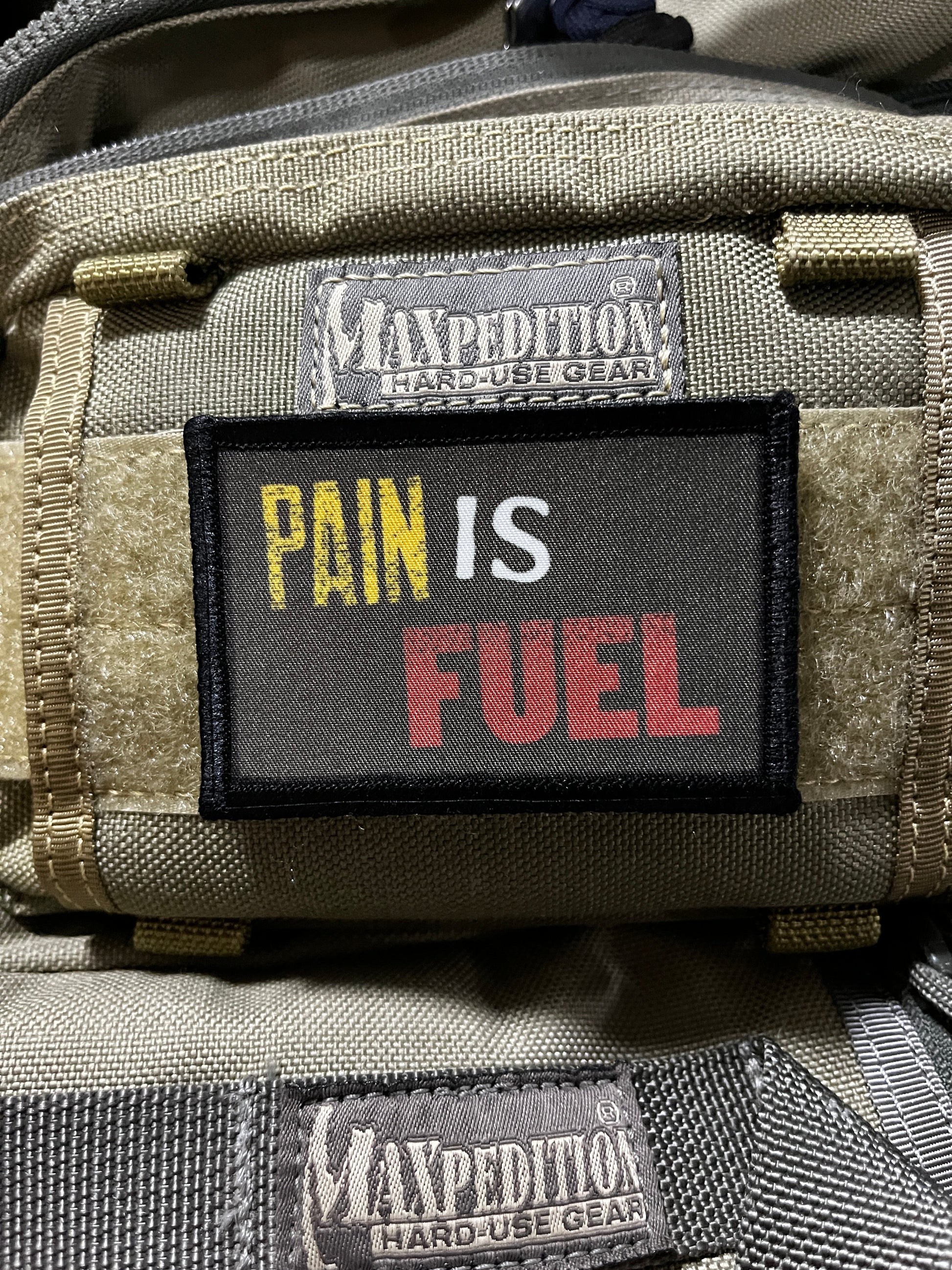 Pain is Fuel Morale Patch Morale Patches Redheaded T Shirts