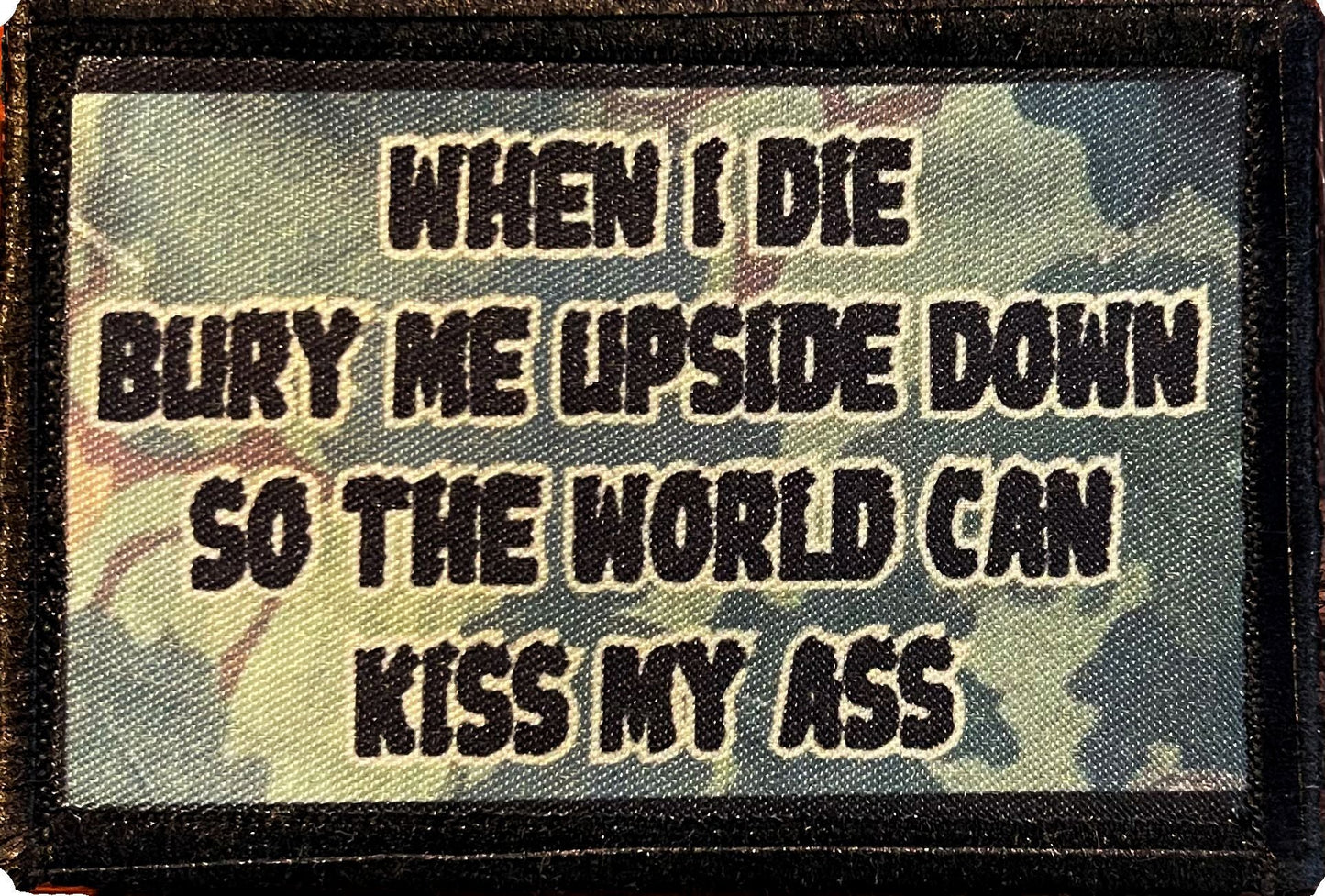Platoon Movie "When I Die Bury Me Face Down" Morale Patch Morale Patches Redheaded T Shirts
