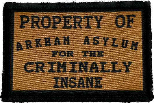 Property of Arkham Asylum Morale Patch Morale Patches Redheaded T Shirts
