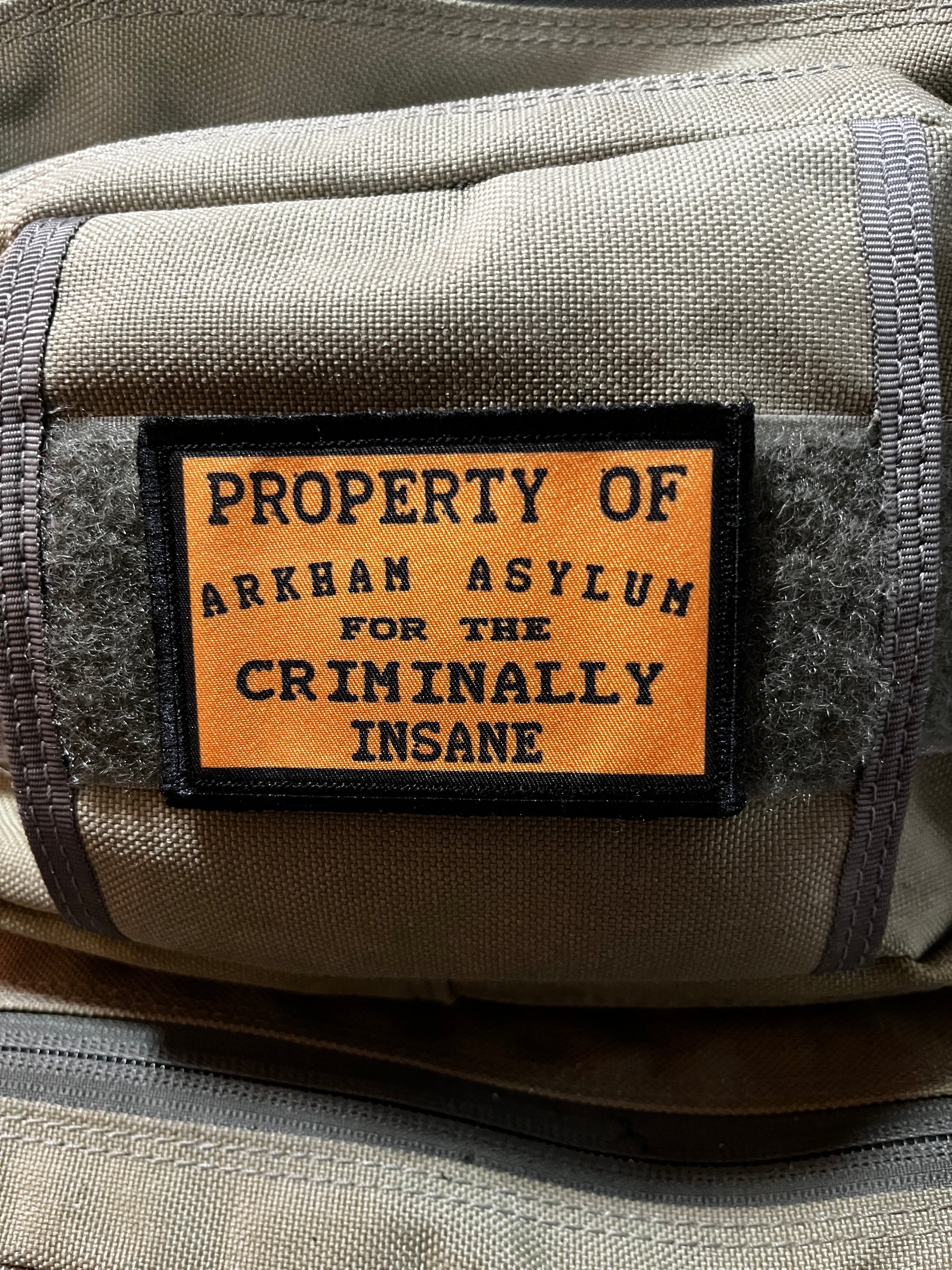 Property of Arkham Asylum Morale Patch Morale Patches Redheaded T Shirts