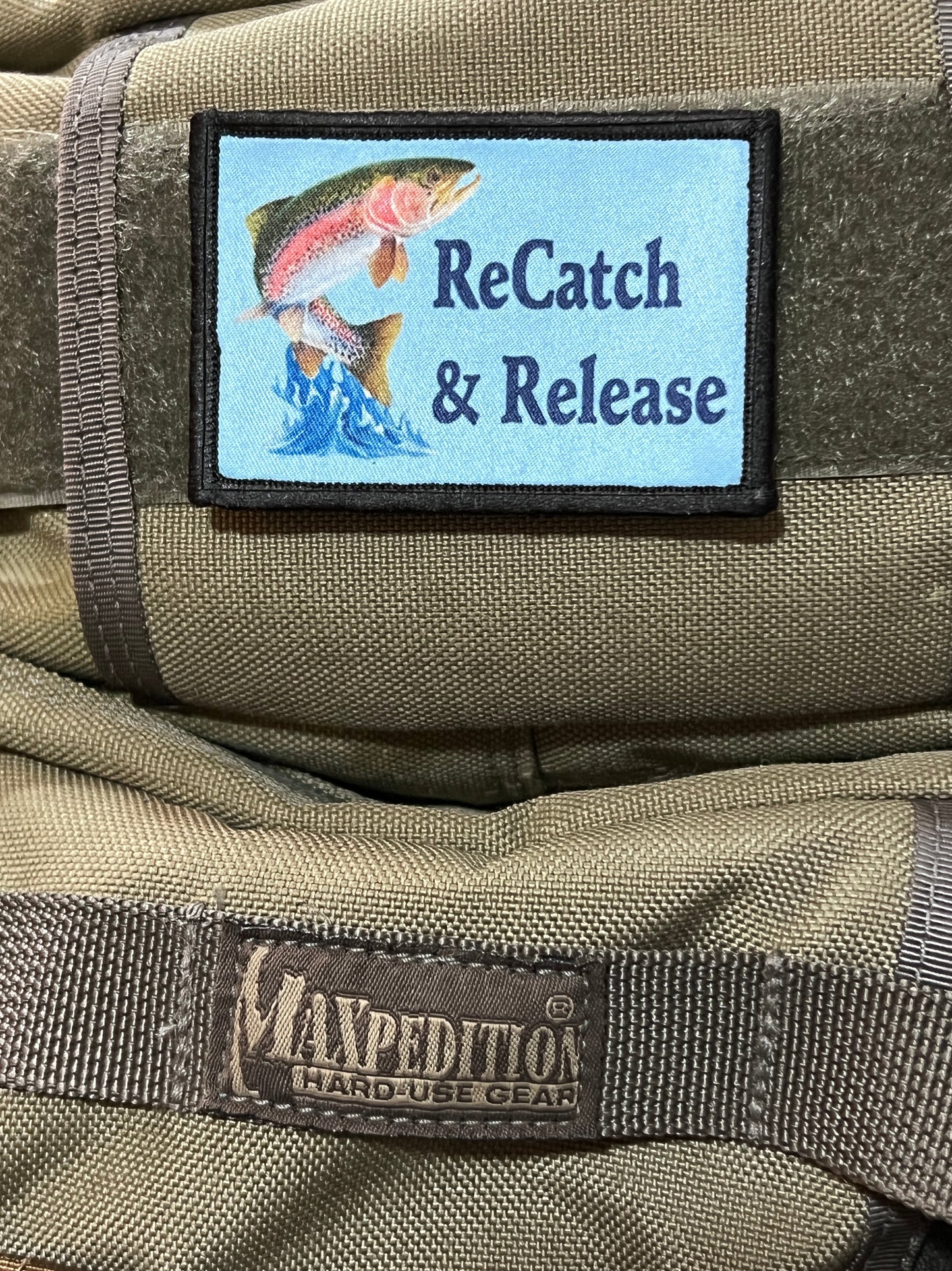 ReCatch and Release Fly Fishing Morale Patch Morale Patches Redheaded T Shirts
