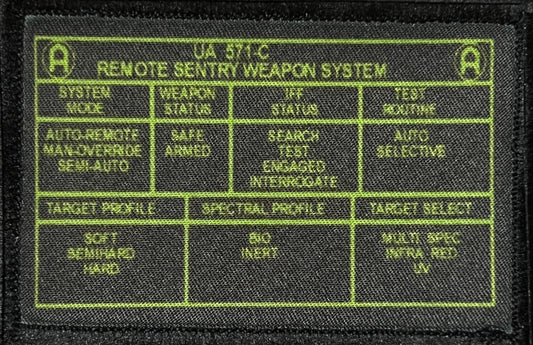 Remote Sentry Weapon System Aliens Movie Morale Patch Morale Patches Redheaded T Shirts 