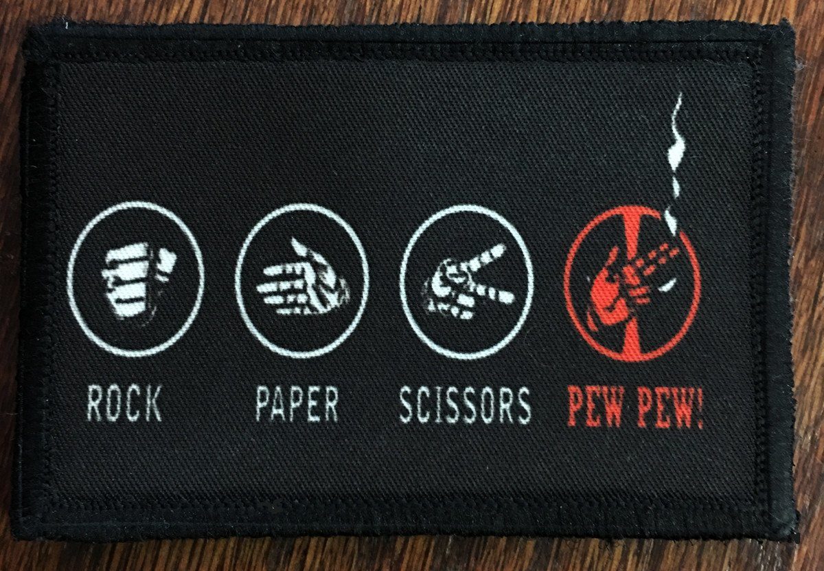 Rock Paper Deadpool Morale Patch Morale Patches Redheaded T Shirts