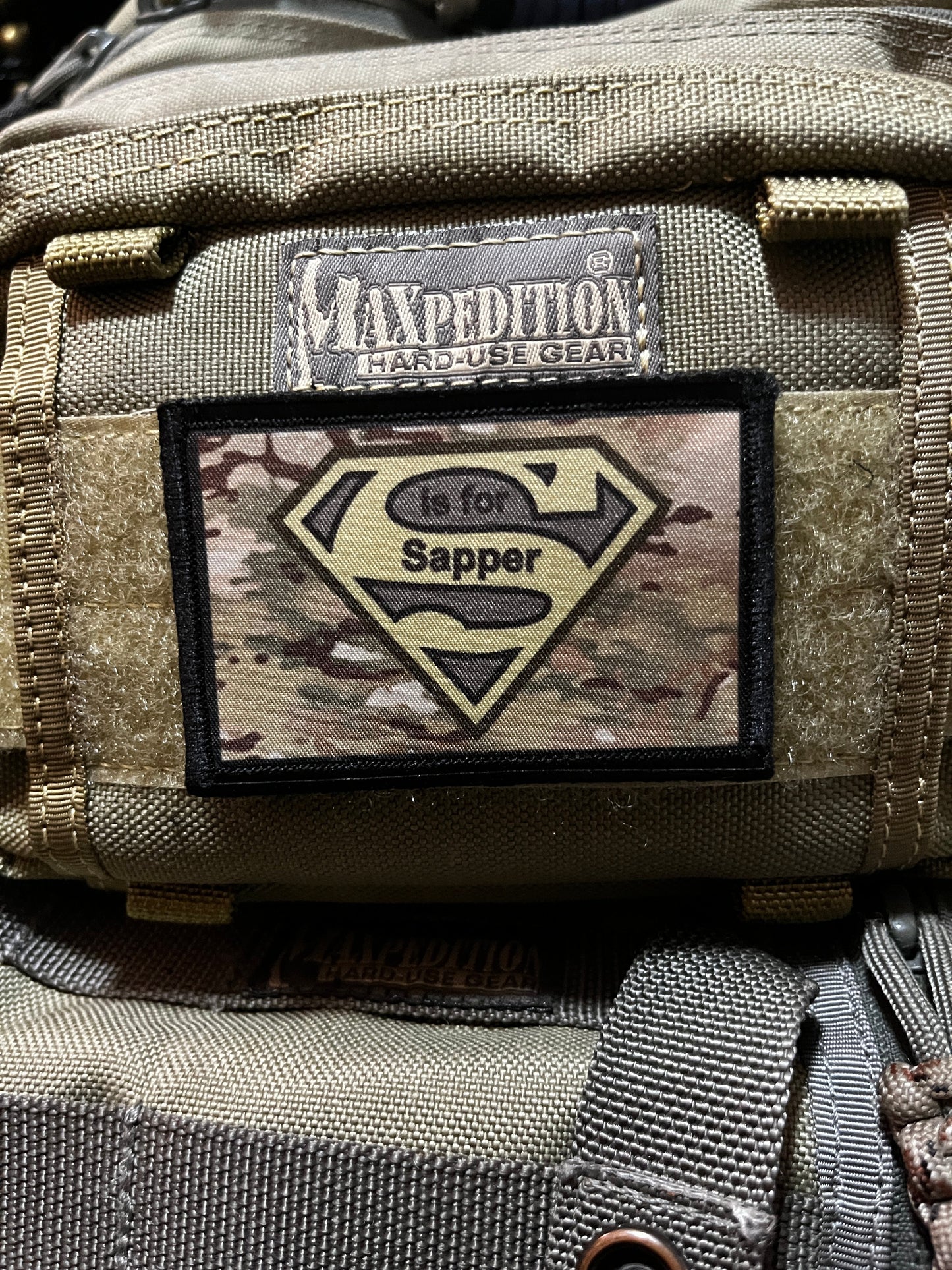S is for Sapper Multicam Morale Patch Morale Patches Redheaded T Shirts