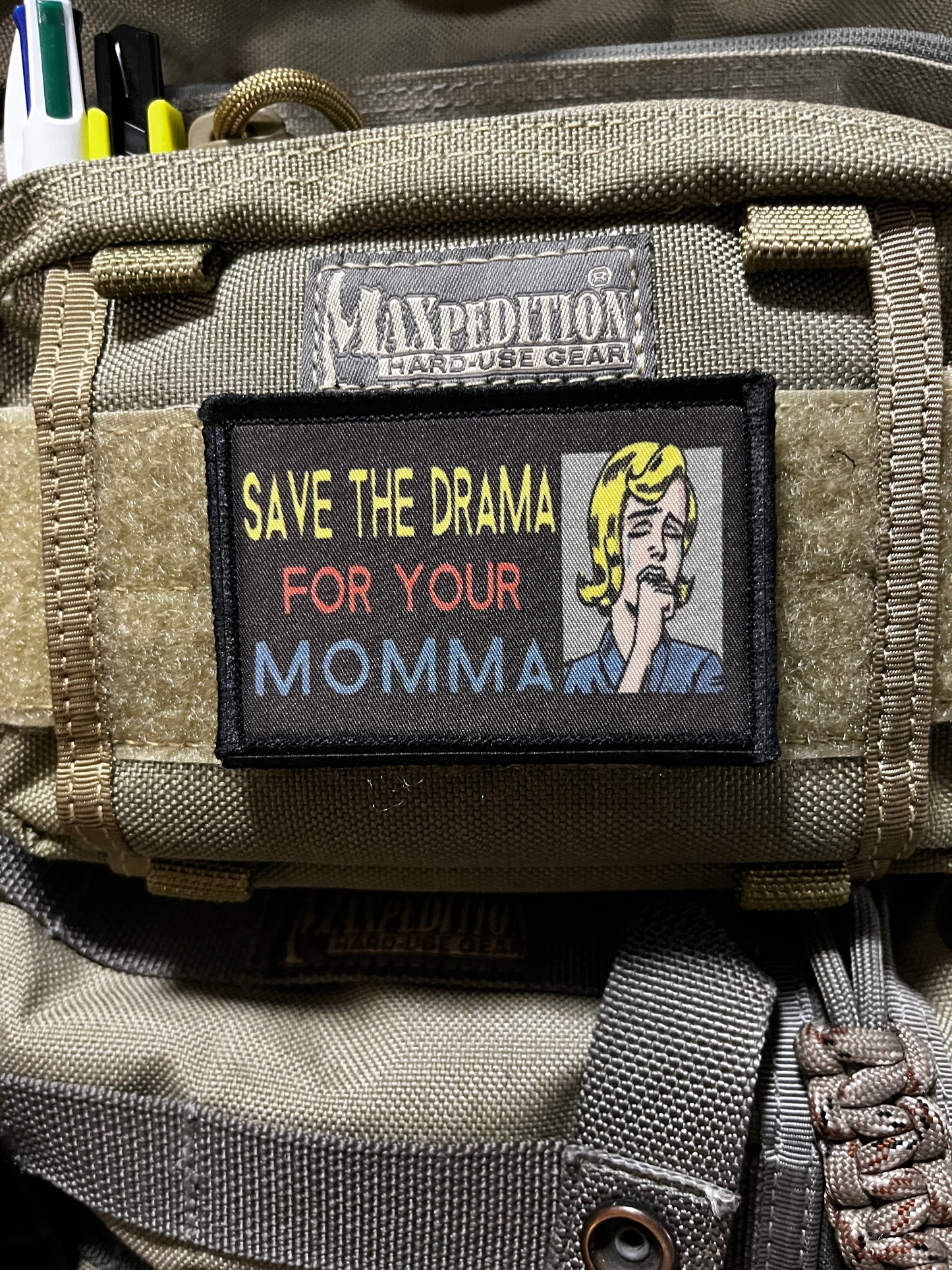 Save the Drama for your Momma Morale Patch Morale Patches Redheaded T Shirts