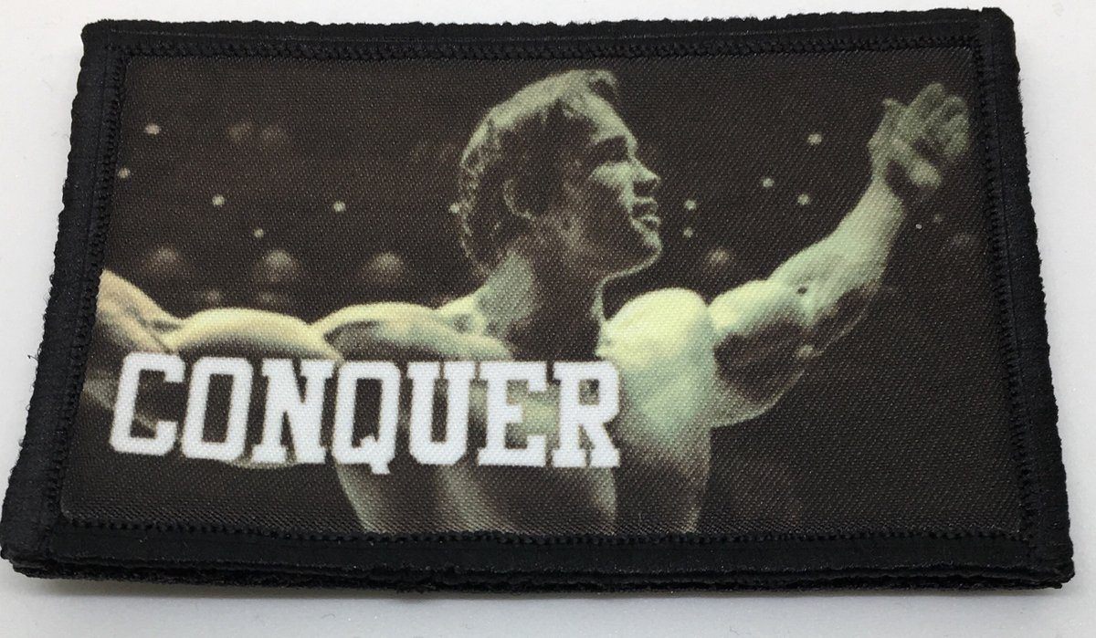 Schwarzenegger CONQUER Morale Patch Morale Patches Redheaded T Shirts
