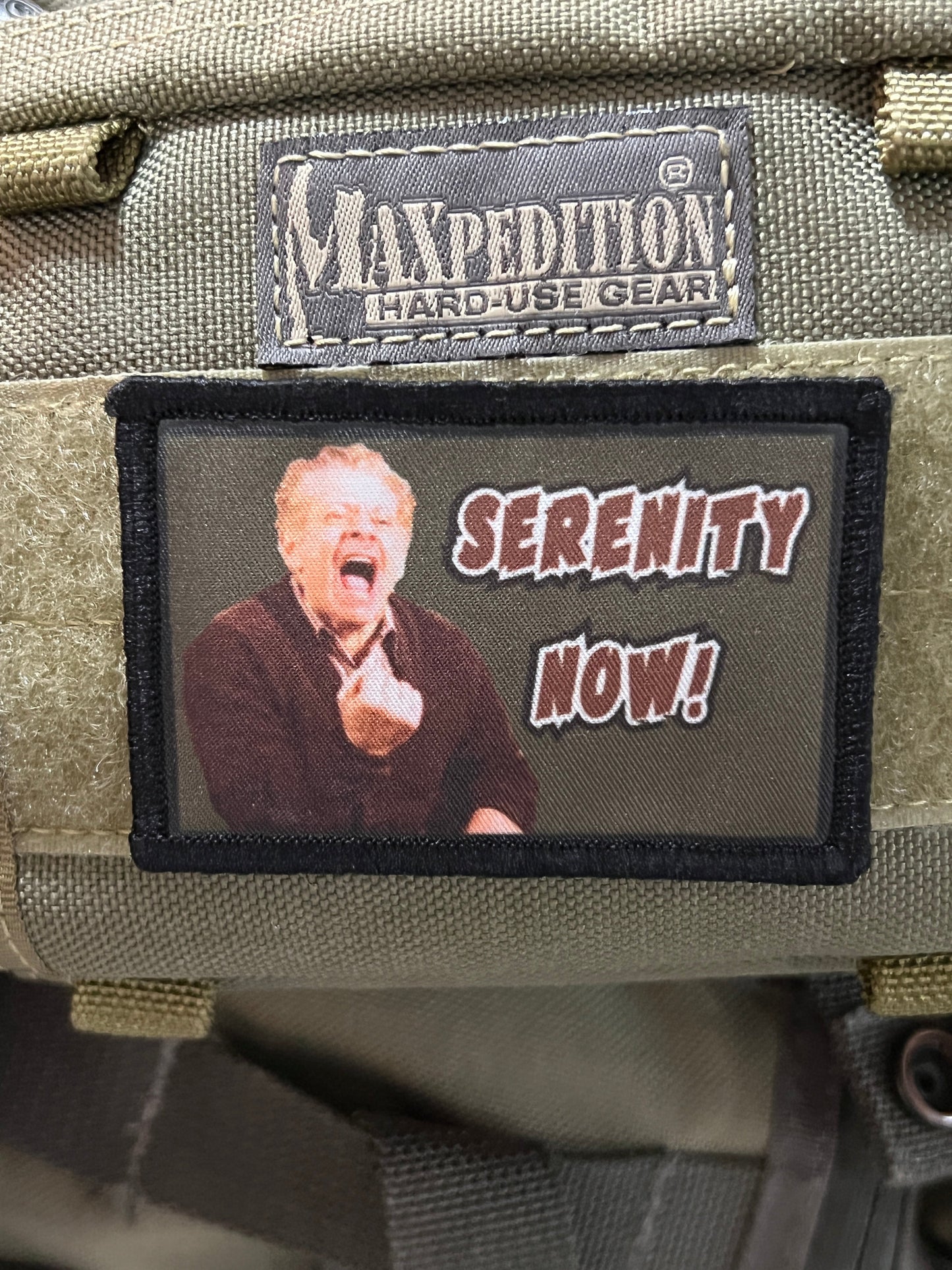 Serenity Now! Seinfeld Funny Morale Patch Morale Patches Redheaded T Shirts