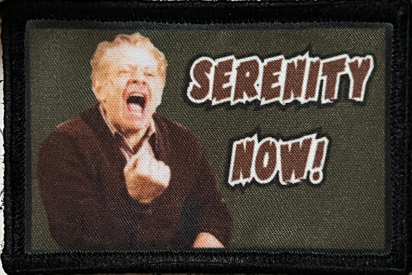 Serenity Now! Seinfeld Funny Morale Patch Morale Patches Redheaded T Shirts