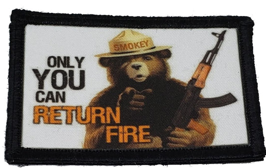 Smokey the Bear Only You Can Return Fire Morale Patch Morale Patches Redheaded T Shirts
