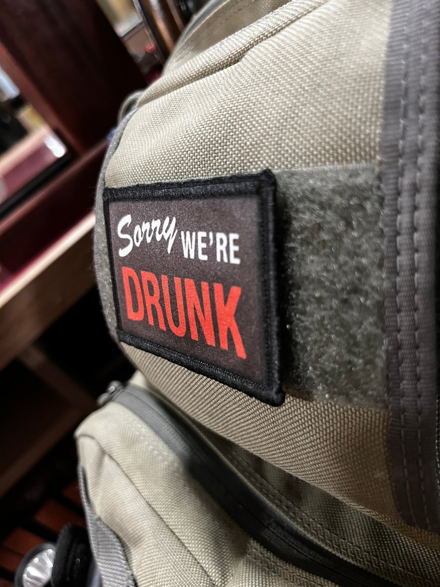 Sorry We're Drunk Morale Patch Morale Patches Redheaded T Shirts