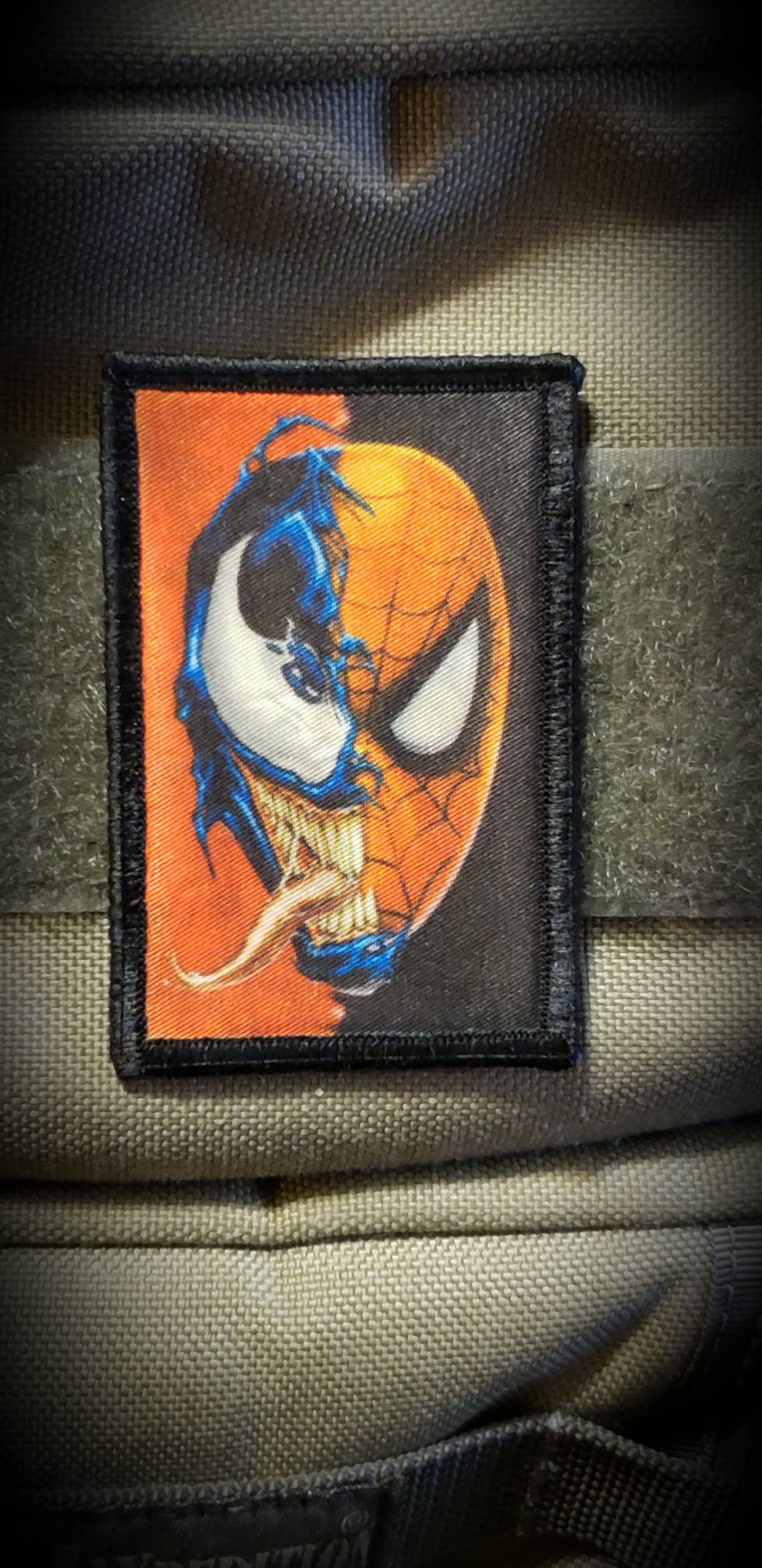 Spider-man / Venom Faces Morale Patch Morale Patches Redheaded T Shirts