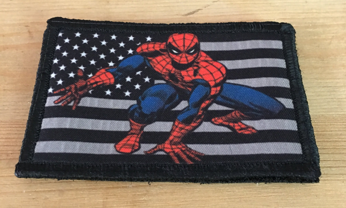 Spiderman USA Flag Morale Patch Morale Patches Redheaded T Shirts