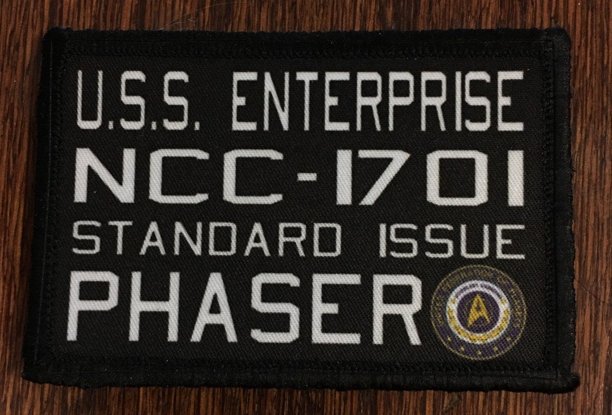 Star Trek USS Enterprise Phaser Morale Patch Morale Patches Redheaded T Shirts
