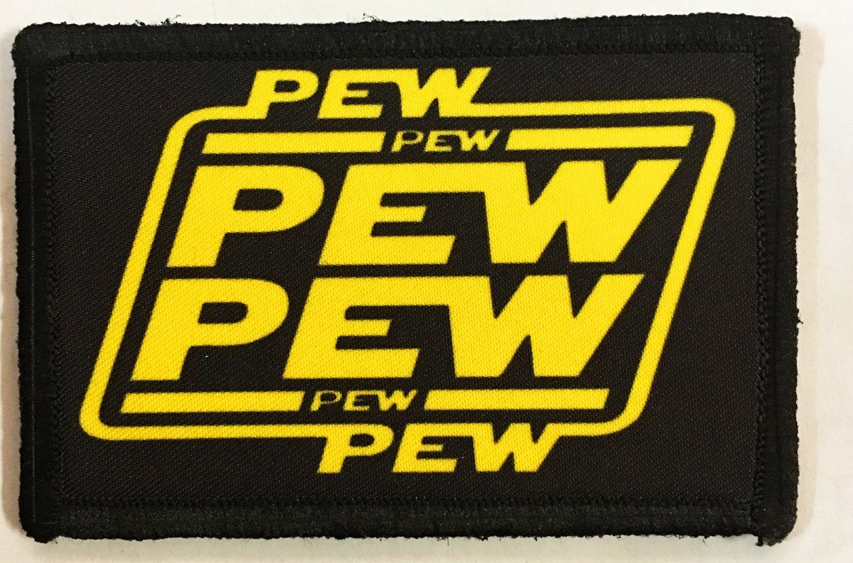 Star Wars Pew Pew Morale Patch Morale Patches Redheaded T Shirts 