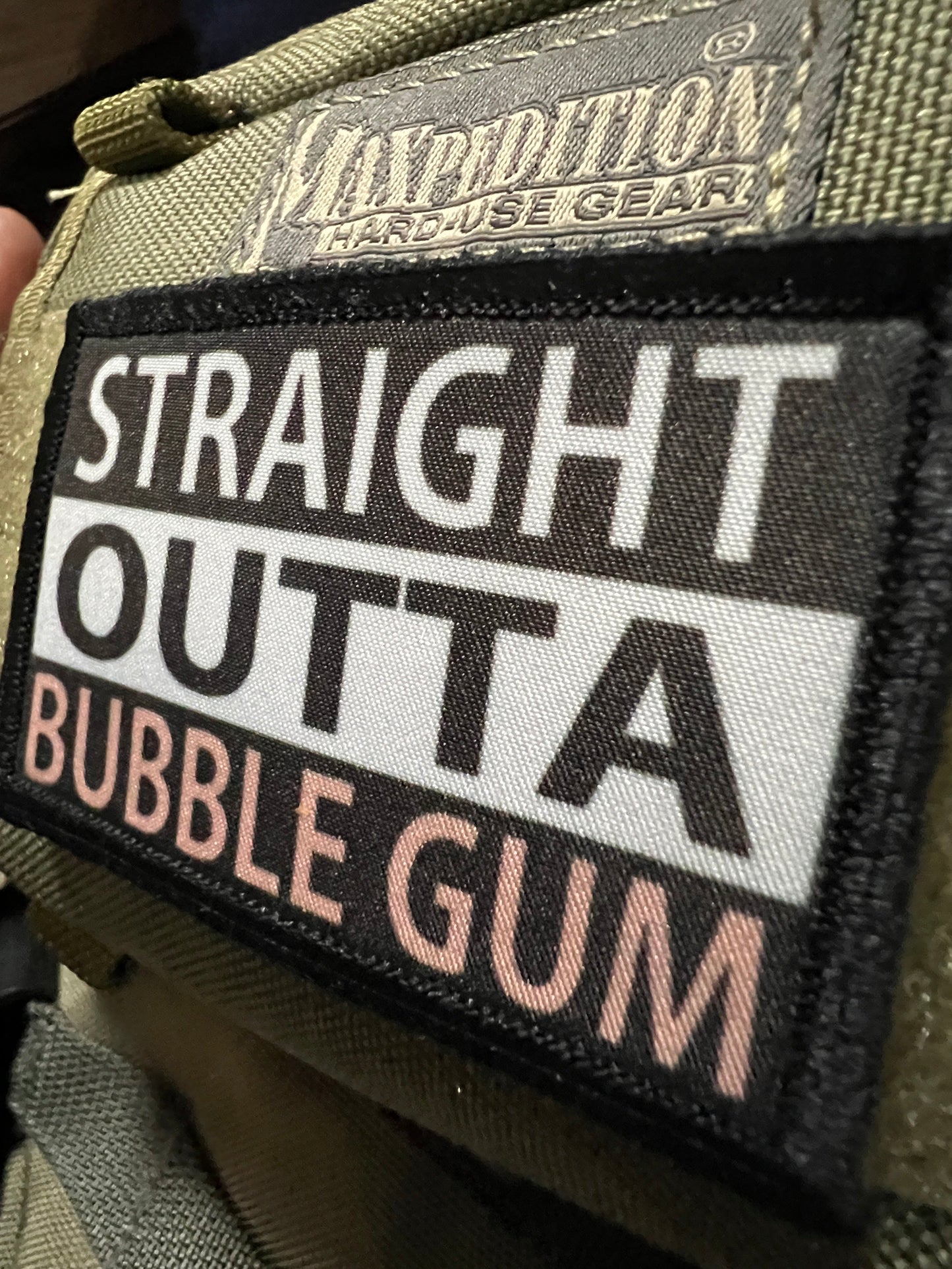 Straight Outta Bubble Gum Morale Patch Morale Patches Redheaded T Shirts