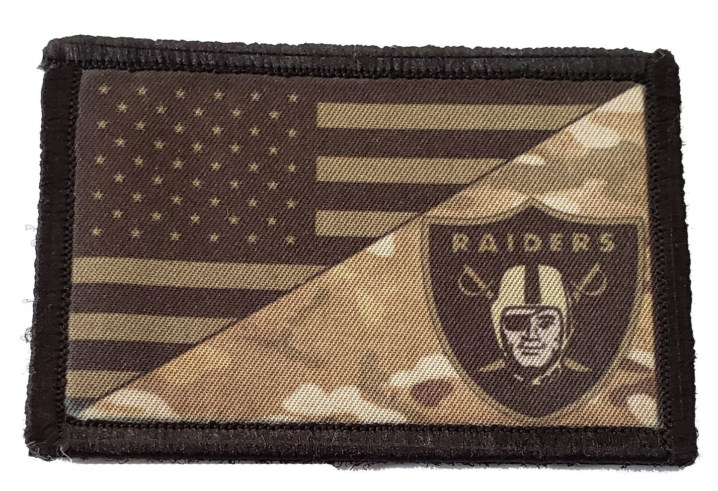 Subdued LA Raiders USA Flag Multicam Morale Patch Morale Patches Redheaded T Shirts