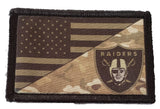 Subdued LA Raiders USA Flag Multicam Morale Patch Morale Patches Redheaded T Shirts 