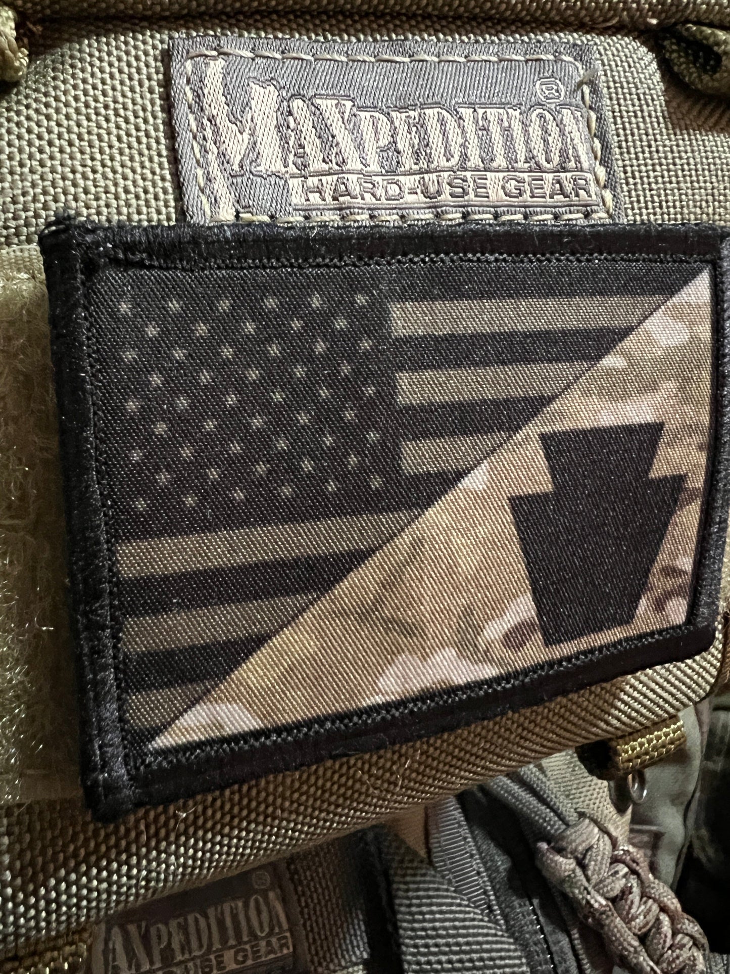 Subdued USA Flag / 28th infantry Bloody Bucket Morale Patch Morale Patches Redheaded T Shirts