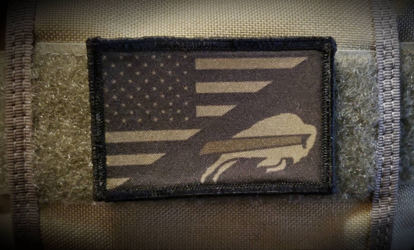 Subdued USA Flag Buffalo Bills Morale Patch Morale Patches Redheaded T Shirts
