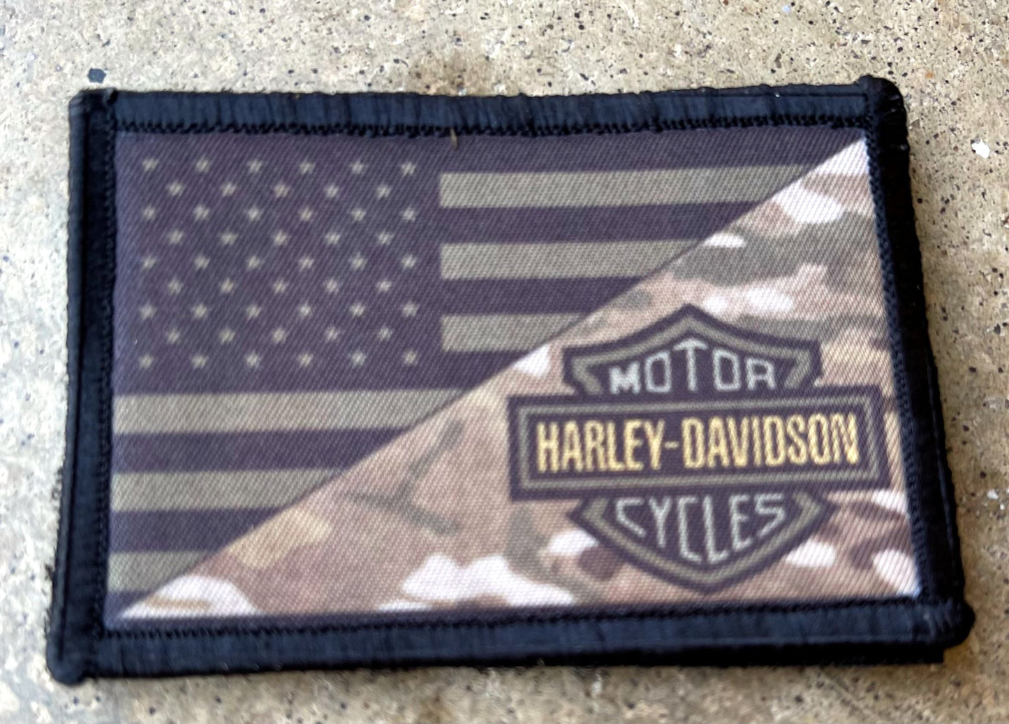 Subdued USA FLAG Harley Davidson Morale Patch Morale Patches Redheaded T Shirts