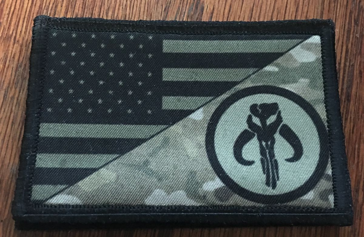 Subdued USA Flag Mandalorian Boba Fett Morale Patch Morale Patches Redheaded T Shirts