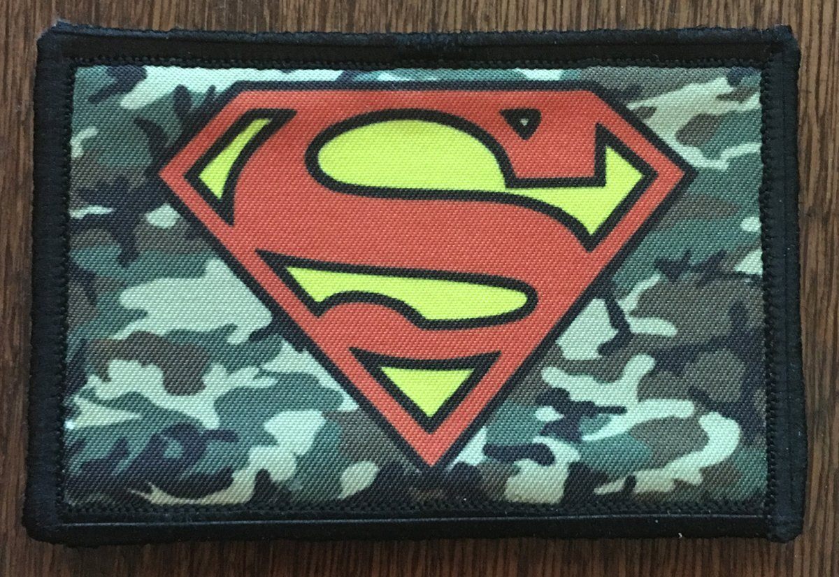 Superman Woodland Camo Morale Patch Morale Patches Redheaded T Shirts