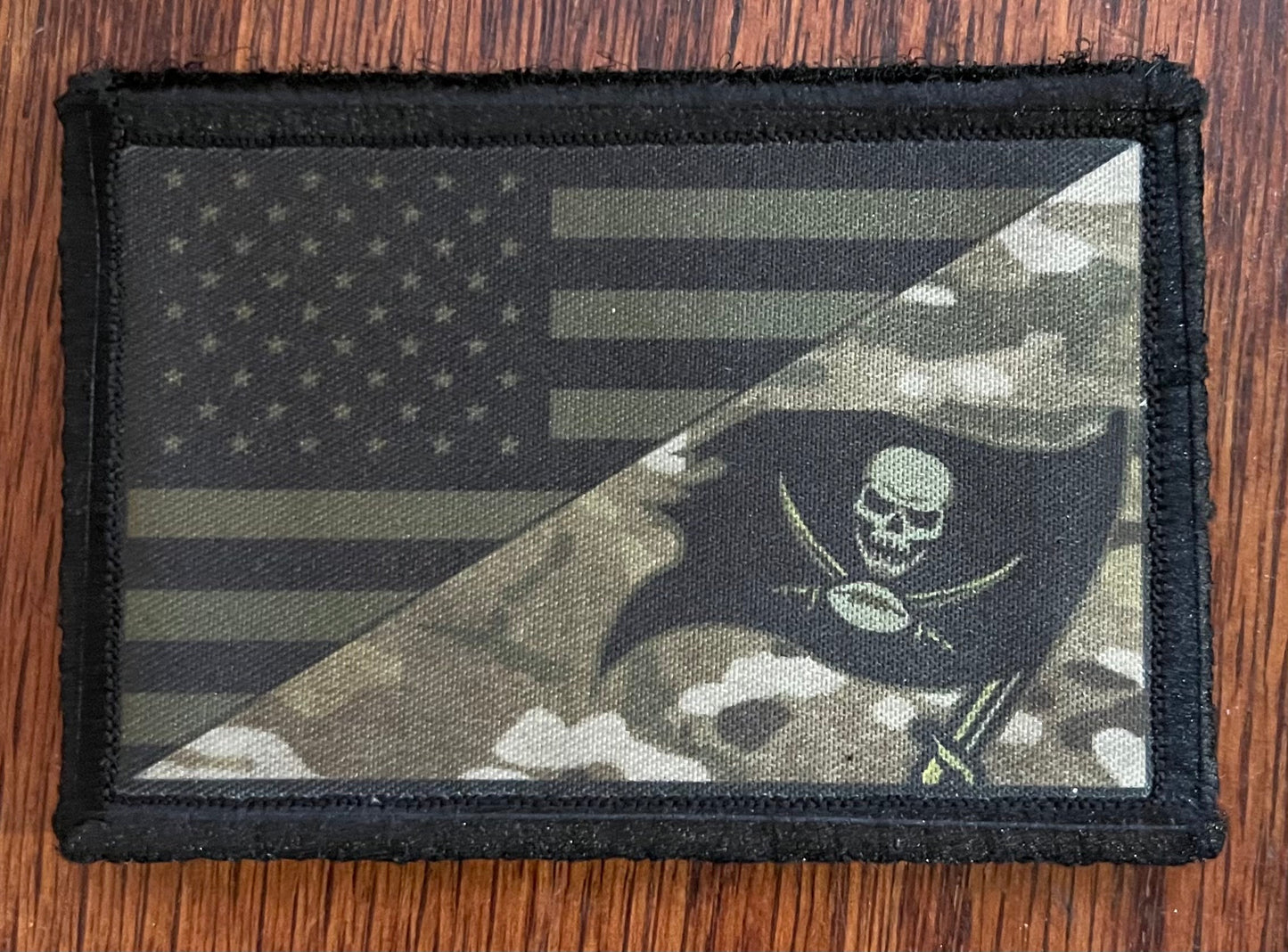 Tampa Bay Buccaneers / USA Flag Subdued Multicam Morale Patch Morale Patches Redheaded T Shirts