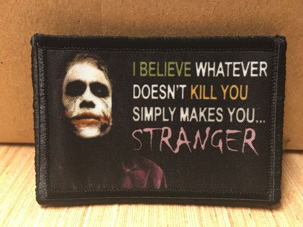 The Joker "Strange" Morale Patch Morale Patches Redheaded T Shirts