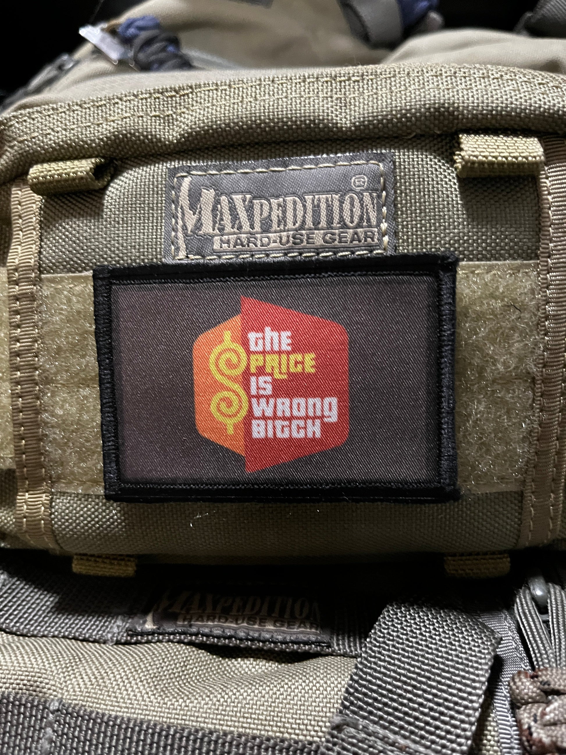 The Price is Wrong Bitch Morale Patch Morale Patches Redheaded T Shirts