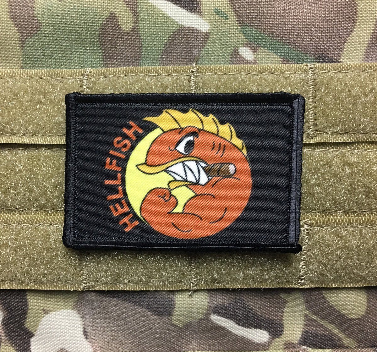 The Simpsons Fighting Hellfish Morale Patch Morale Patches Redheaded T Shirts