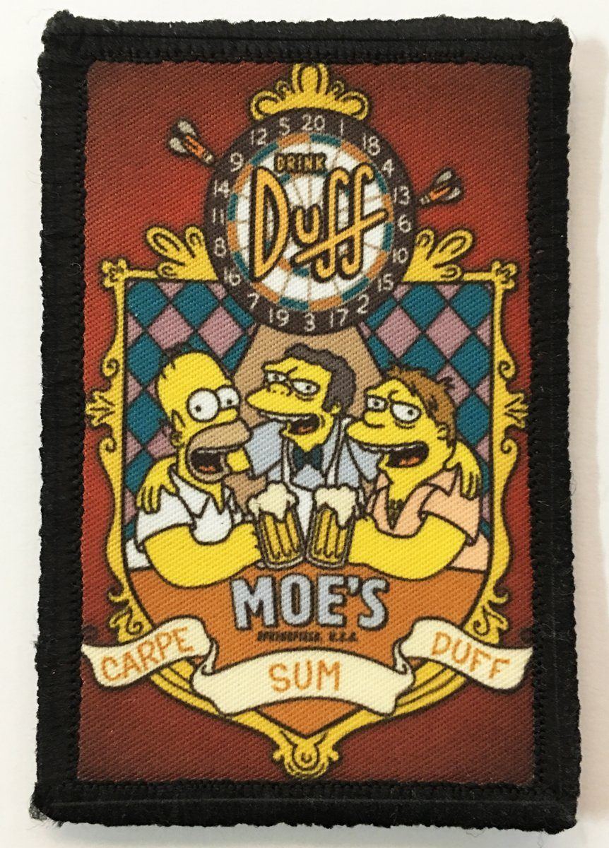 The Simpsons Moe's Tavern Sign Morale Patch Morale Patches Redheaded T Shirts