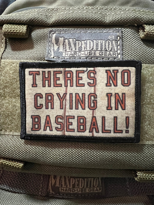 "There's no Crying in Baseball" A League of Their Own Morale Patch 2x3" Morale Patches Redheaded T Shirts